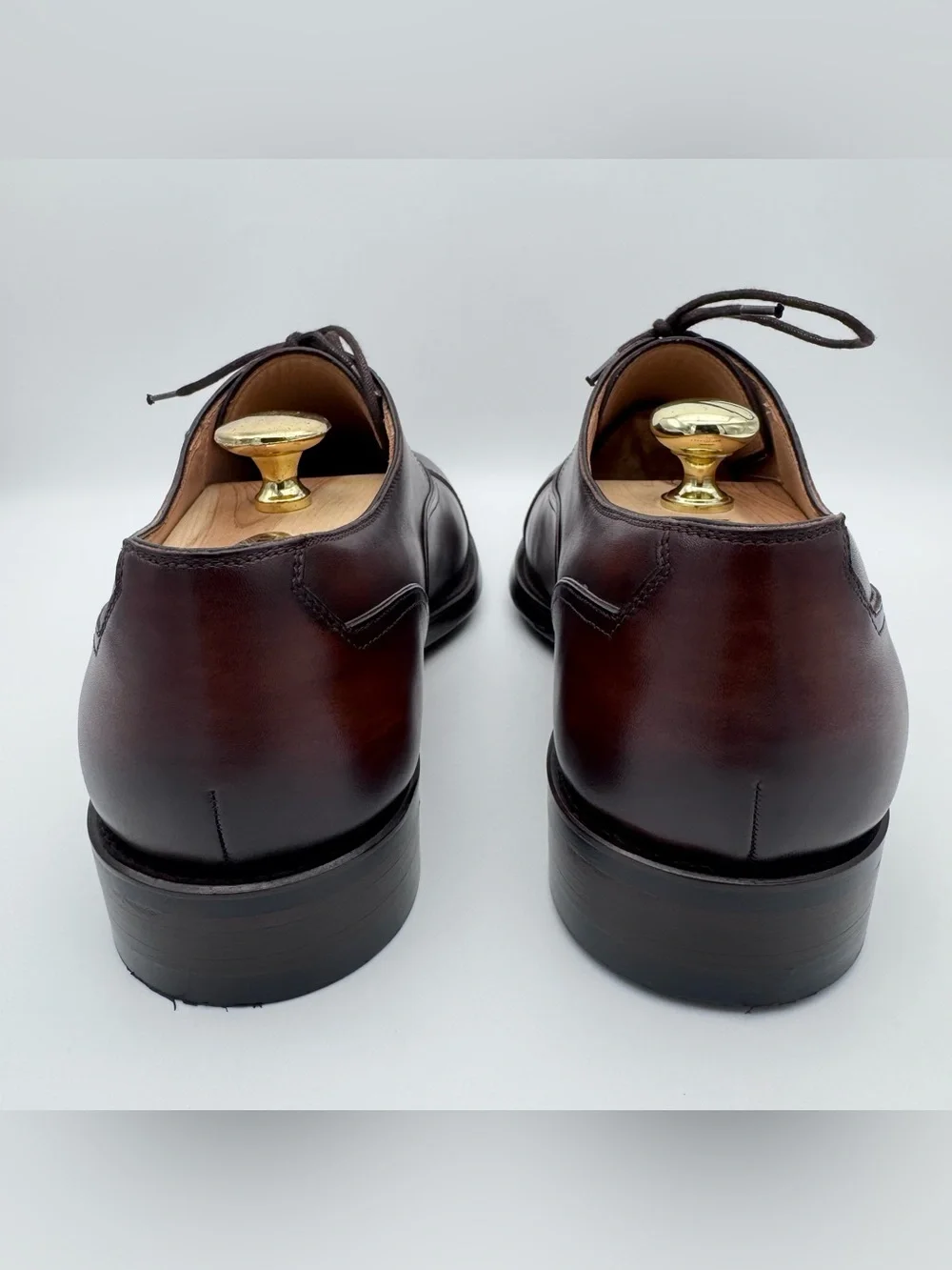 Magnanni Arcade Tabaco Leather Cap Toe Oxford Shoes Men EU 41 US 8 Made In Spain